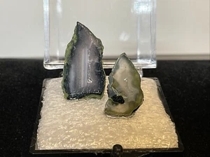 Hermosas Geodas Naturales Tabasco Par Rebanadas En Estuche Protector Lote #02 - Imagen 1 de 16