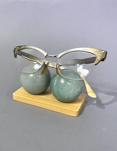 BAUSH + LOMB ALUMINIUM Brille Cat Eye Clubman 4-5 1/4 ELOXIERT VERBLASSEN GRAVIERT - Bild 1 von 9