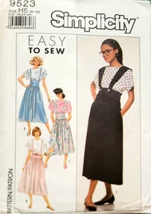 Simplicity Easy To Sew Pattern 9523  Jumper & Top Cut To Sz 10 Checked Complete  - Picture 1 of 2