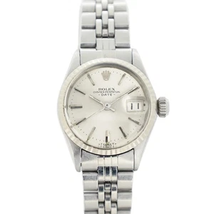 Rolex Oyster Perpetual Date 6517 acero inoxidable/WG reloj antiguo para mujer - Imagen 1 de 5