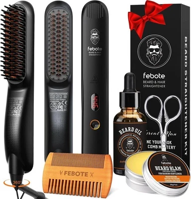 Cepillo Caliente Para Barba Peine Electrico Plancha Alisador De Hombre Y Regalo. - Image 1 of 4