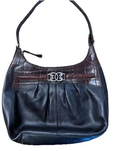 Brighton Balboa Purse Handbag H92229 Black Pebble Leather Shoulder Braided Strap - Picture 1 of 10