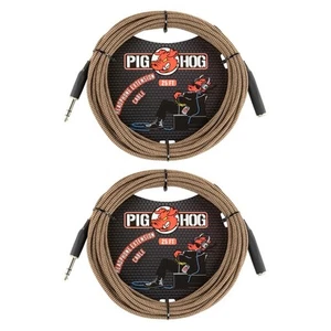 Pig Hog Solutions - 25ft Headphone Extension Cable, 1/4", (2-Pack) (Tuscan Br... - Picture 1 of 2