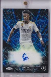 2023-24 Topps Cromo UCL Vinícius Júnior "Vini" Negro Lazer Autógrafo /150 - Imagen 1 de 2