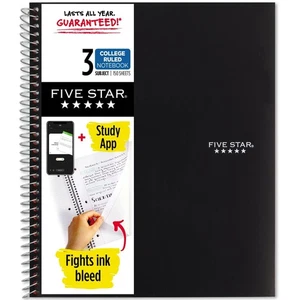 Five Star 3-Subject Wirebound Notebook, 8-1/2 X 11, College Ruled, 1 (US IMPORT) - Bild 1 von 9