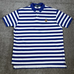 Polo Ralph Lauren polo uomo XL blu a righe stemma logo casual preppy - Foto 1 di 6