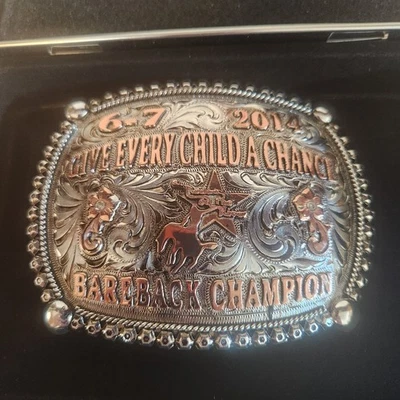 Rodeo Bareback Champion Buckle Rodeo On The River 2014 - Image 1 of 4