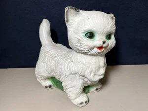 Vintage Heavy Concrete Kitten Garden Statue over 10 lbs READ - Picture 1 of 7