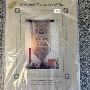 Wall Hanging Come & A Pot of Tea Counted Cross Stitch Chart & Charm Pack - Picture 1 of 4