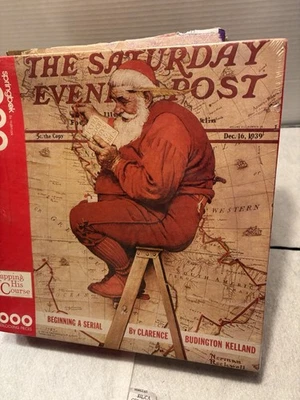 *Springbok* 1000 pc. *Mapping His Course* Christmas Puzzle - New- 24" X 30" - Image 1 of 4