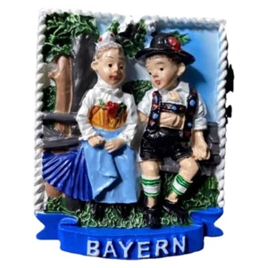 Germany Bavaria Boys Girl Traditional Clothing Refrigerator Magnets - Picture 1 of 6