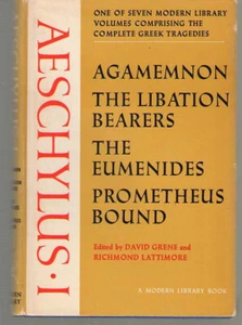 Aeschylus I HC Dust Jacket Modern Library 1942 #310 Greek Tragedies - Picture 1 of 1