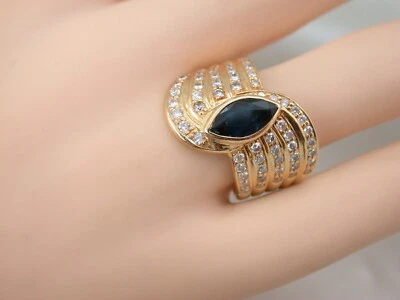 WEMPE Designer Ring mit Brillanten u. Saphir Gold 750er 18K - Bild 1 von 4