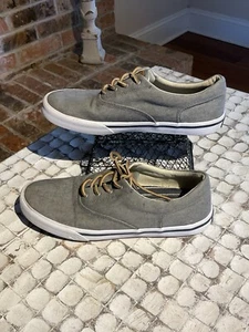 sperry top sider striper Boat Shoes Men’s Size 10.5 Canvas Slip On - Picture 1 of 6