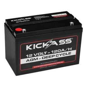 KickAss 12V 120Ah AGM Deep Cycle Battery - Picture 1 of 7