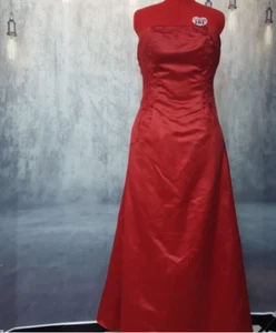Scott McClintock formal Red strapless long evening prom gown size 12 - Picture 1 of 12