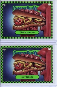 Garbage Pail Kids Flashback 1 FRAN FURTER & HOT DOUG 37A/B Green Parallels - Picture 1 of 1