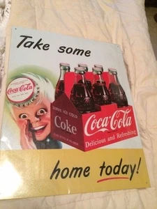 Coca Cola Coke Sprite Boy Advertising Vtg Retro Metal Tin Sign New - FREE SHIP - Picture 1 of 1