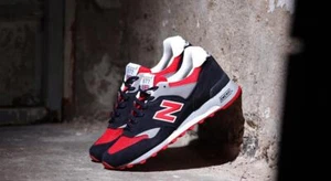 NEW BALANCE Mens Classics shoes 577 SMR MADE IN UK NAVY/RED US 8 - Picture 1 of 4