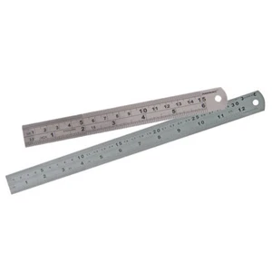 Steel Ruler Measuring Tool Metric To Imperial Stainless Etched Numbers 15cm 30cm - Picture 1 of 3