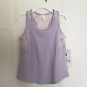 Girls workout tank top size XS (4/5) mesh back brand Umbro NWT color lavender - Picture 1 of 12