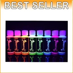 Creative Neon Acrylic Paint Set: 8 Vibrant UV Colors - Ideal for Art & Crafts - Picture 1 of 8