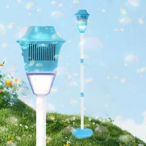 Bubble Machine with Lights and Music Portable Bubble Maker Toy for Kids Toddlers - Picture 1 of 24