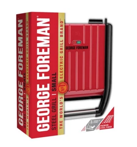GEORGE FOREMAN Fitnessgrill Steel Compact S Rot - Bild 1 von 2