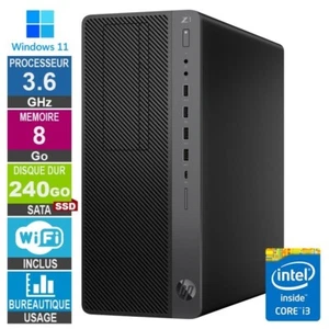 HP Z1 TWR G5 i3-8100 3.60GHz 8Go/240Go SSD Wifi W11 - Photo 1/1