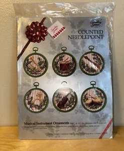 Something Special Counted Needlepoint Musical Christmas Ornaments Candamar 30567 - Picture 1 of 10