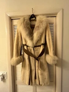Womens Mink and Fox Fur Coat Genuine Gorgeous quality - Picture 1 of 4