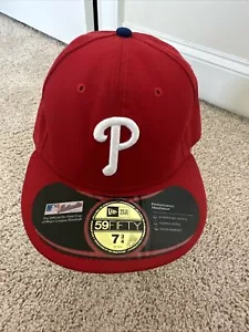 New Era 59Fifty Red Fitted Hat 7 3/4 - Picture 1 of 4