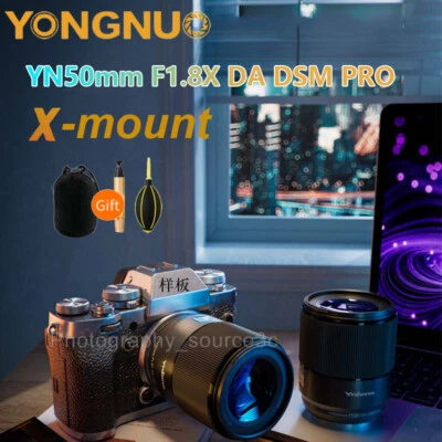 Lente de enfoque automático YONGNUO YN50 MM F1,8X DA DSM Pro para cámara sin espejo Fujifilm X Foto 1 de 4
