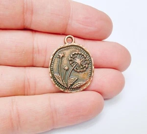 Dandelion Charms, Flower Pendant , Round Earring Charms 28x23mm G36996 - Picture 1 of 9