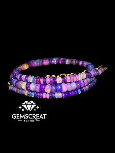 16"Natural Ethiopian Opal Wello Fire Opal Gemstone Bead Necklace Jewelry B20 - Bild 1 von 4