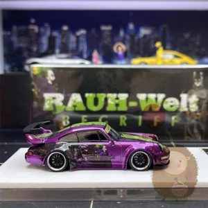 XKE 1:64 Porsche RWB 964 GT Wing Joker Alloy Diecast Car Model Hobby Gift Purple - Picture 1 of 10