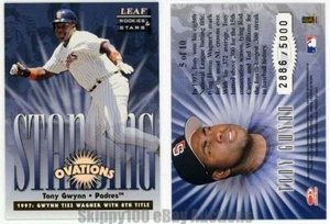 1998 Leaf Rookies and Stars - Standing Ovations insert #5 Tony Gwynn #2886/5000 - Picture 1 of 1