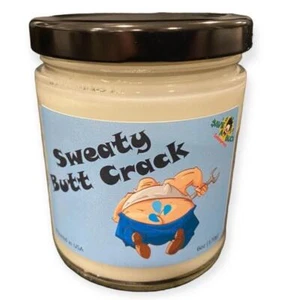 SWEATY BUTT CRACK Scented Candle - Swamp Ass Gag Prank Joke Fart Poop Funny Gift - Picture 1 of 5