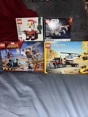 Lego Marvel Set, Lego 3en1 Creator Set, Lego Star Wars Set, Lego Santa Set Foto 1 de 4