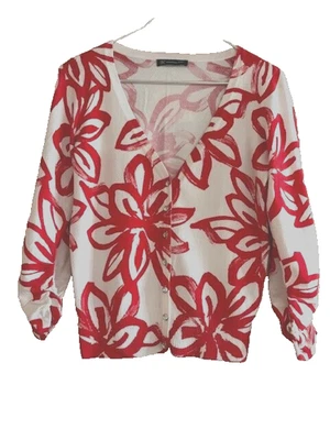 inc international concept Mujer Suéter Abotonado con Manga Volantes EE. UU. Talla S Foto 1 de 4