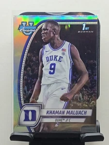 2024-25 Bowman Chrome University #46 Khaman Maluach Duke REFRACTOR - Picture 1 of 6