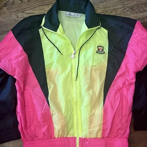Men’s Vintage Givenchy 1990’s Neon Wind Breaker Size Large - Picture 1 of 7