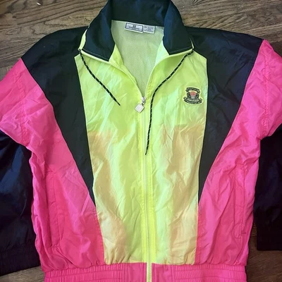 Men’s Vintage Givenchy 1990’s Neon Wind Breaker Size Large - Image 1 of 4