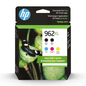 HP 962XL Twin Black Cyan/Magenta/Yellow Ink Cartridges High Yield 6ZA57AN#140 - Picture 1 of 9