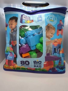 Mega Bloks Juego de 80 Piezas Bolsa de Construcción Grande para Edades de 1 Año en adelante - Imagen 1 de 10