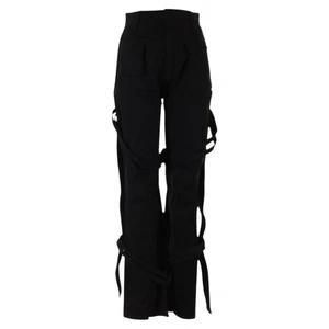 Neu mit Etikett Manière de Voir Carpenter Cargohose schwarz hoher Bund Trägerhose Größe 6 - Bild 1 von 10