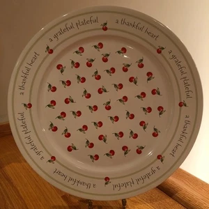 Hallmark A Grateful Plateful A Thankful Heart Cherries 12" Serving Platter ~ NEW - Picture 1 of 6