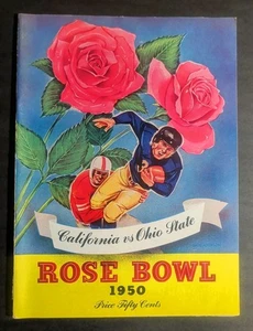 Original 1950 Rose Bowl California vs. Ohio State NCAA Juego Programa - Imagen 1 de 17
