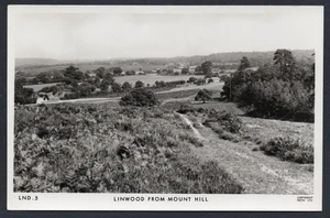 Postcard Linwood nr Ringwood New Forest Hampshire view from Mount Hill RP - Picture 1 of 2