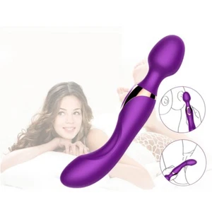 10 Modi Doppelkopf Massagegerät Stab Wireless Vibrator-Vibrator-Massagegerät USB Stummschaltung - Bild 1 von 22